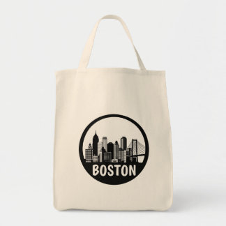 Boston Skyline Canvas tas - Classic Zwart-wit