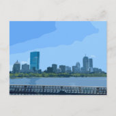 Boston Skyline Charles River Painting, blz Briefkaart (Voorkant)