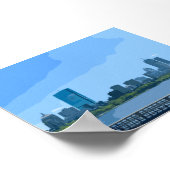 Boston Skyline Charles River Painting, blz Poster (Hoek)