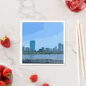 Boston Skyline Charles River Painting Servet (Insitu)
