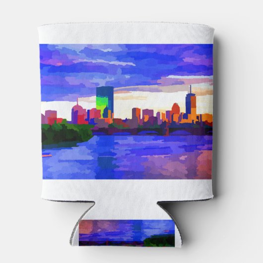 Boston Skyline Charles River Sunset Blikjeskoeler (Achterkant)