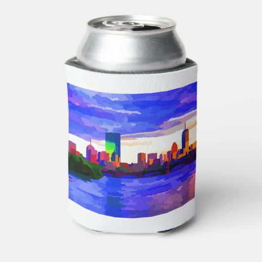 Boston Skyline Charles River Sunset Blikjeskoeler (Blikje Achterkant)