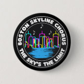Boston Skyline Chorus Logo Round Button (Voorkant)