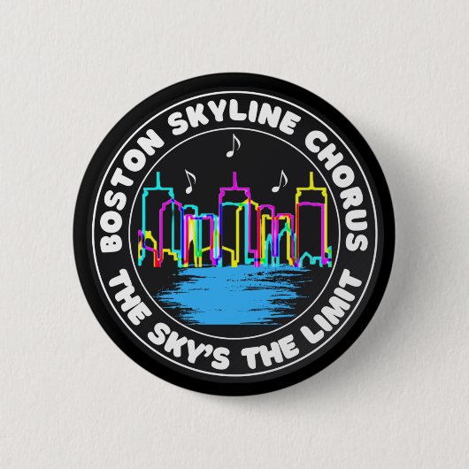 Boston Skyline Chorus Logo Round Button (Voorkant)