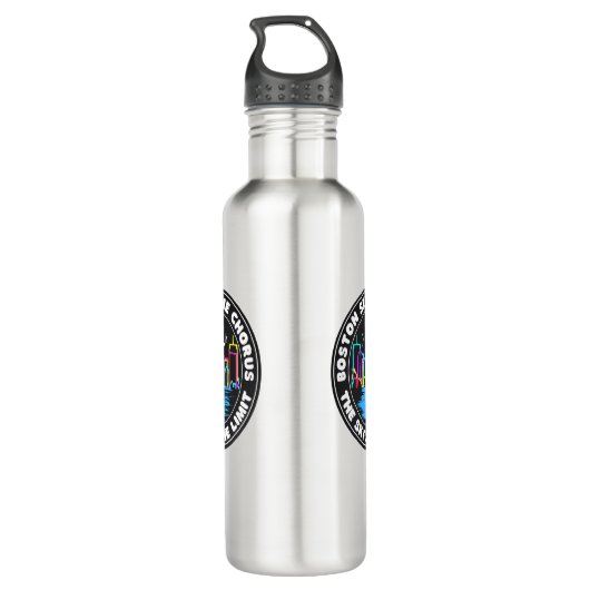 Boston Skyline Chorus Logo Water Bottle Waterfles (Achterkant)