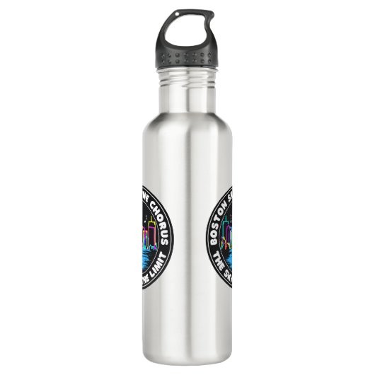 Boston Skyline Chorus Logo Water Bottle Waterfles (Voorkant)