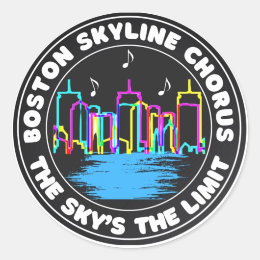 Boston Skyline Chorus Sticker (Voorkant)