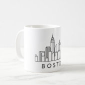 Boston Skyline – CityScape Design Koffiemok (Voorkant links)