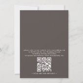 Boston Skyline Destination Elegant QR Code Wedding Kaart (Achterkant)