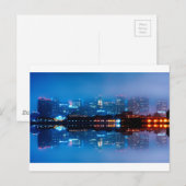 Boston skyline en mist briefkaart (Voorkant / Achterkant)