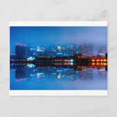 Boston skyline en mist briefkaart (Voorkant)