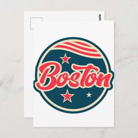 Boston Skyline en Sailboten | Massachusetts Postca Briefkaart (Voorkant / Achterkant)