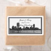 Boston Skyline Etched Framed H Wine Label (Insitu)