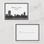 Boston Skyline Etched Framed Place Cards #2 Plaatskaartje (Voorkant / Achterkant)
