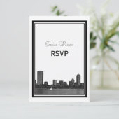 Boston Skyline Etched Framed RSVP (Staand voorkant)