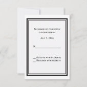 Boston Skyline Etched Framed RSVP Kaartje (Achterkant)