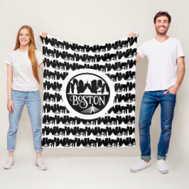Boston Skyline Fleece Deken