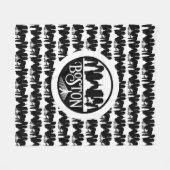 Boston Skyline Fleece Deken (Voorkant (Horizontaal))