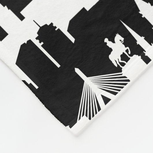 Boston Skyline Fleece Deken (Hoek)