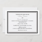 Boston skyline geëtst ingelijst H bruiloft Kaart (Achterkant)