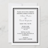 Boston skyline geëtst ingelijst repetitie diner kaart (Achterkant)