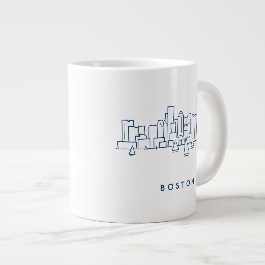 Boston Skyline Grote Koffiekop (Voorkant rechts)