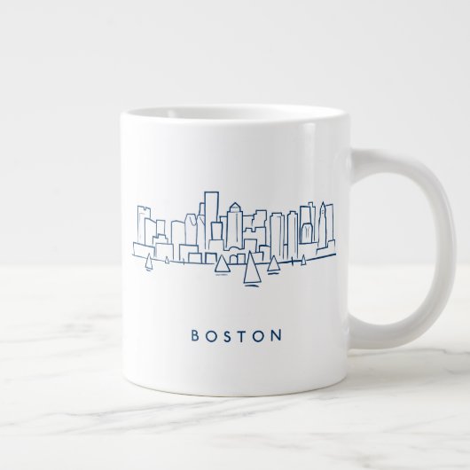 Boston Skyline Grote Koffiekop (Rechts)