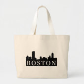 Boston Skyline Grote Tote Bag (Voorkant)