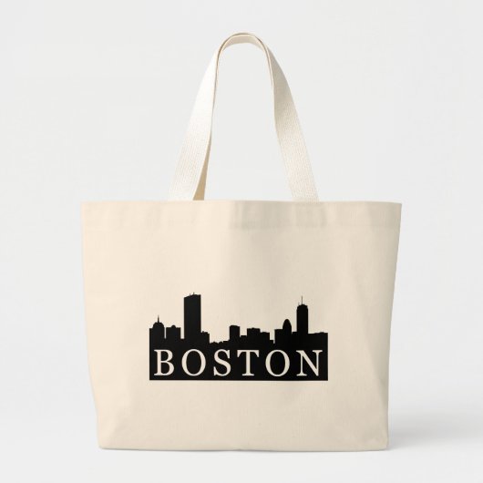 Boston Skyline Grote Tote Bag (Voorkant)