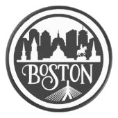 Boston Skyline Hockey Puck (Voorkant)