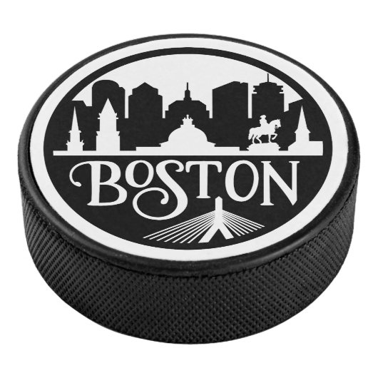 Boston Skyline Hockey Puck (3/4)