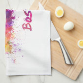 Boston skyline in watercolor theedoek (Quarter Fold)