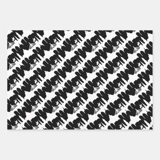 Boston Skyline Inpakpapier Vel (Voorkant)