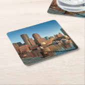 Boston skyline kartonnen onderzetters (Schuin)