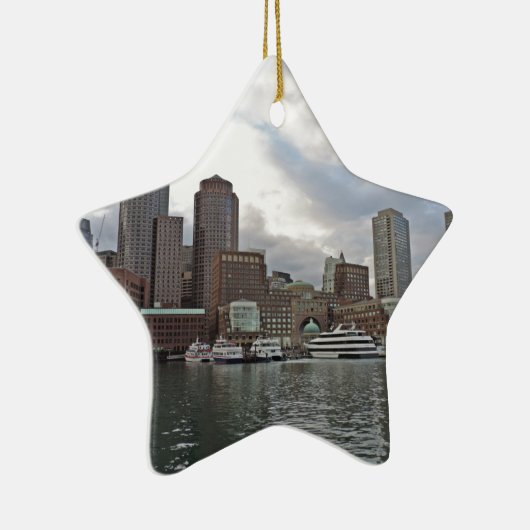 Boston Skyline Keramisch Ornament (Rechts)