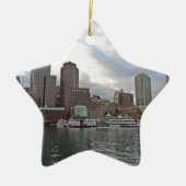 Boston Skyline Keramisch Ornament (Voorkant)