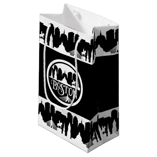 Boston Skyline Klein Cadeauzakje (Voorkant Gekanteld)