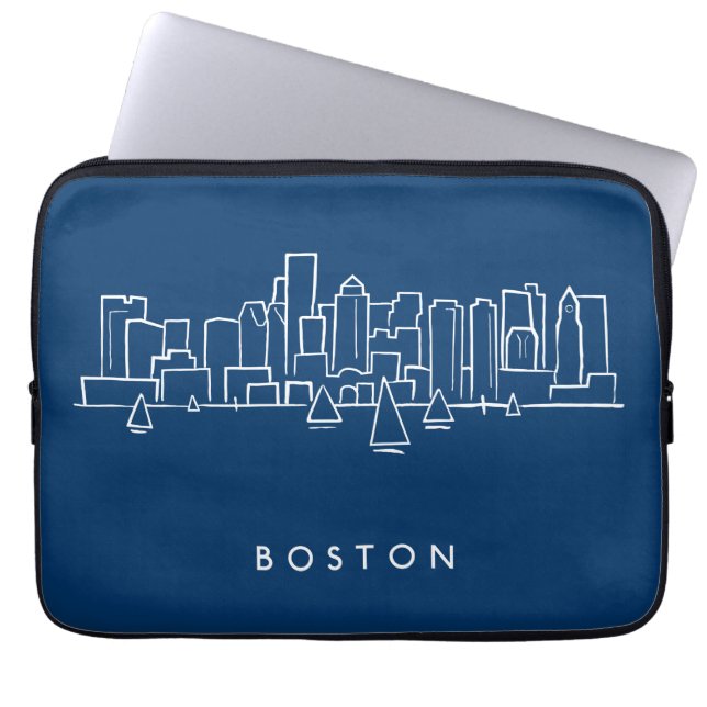 Boston Skyline Laptop Sleeve (Voorkant)
