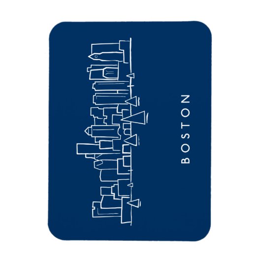 Boston Skyline Magneet (Verticaal)