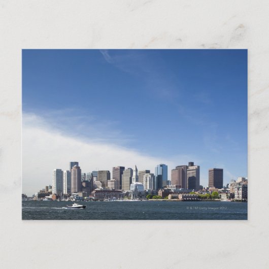 Boston Skyline, Massachuset Briefkaart (Voorkant)