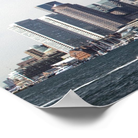Boston Skyline, Massachuset Poster (Hoek)