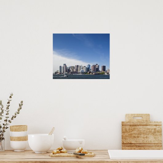 Boston Skyline, Massachuset Poster (Keuken)