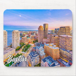 Boston Skyline, Massachusetts, Verenigde Staten Muismat