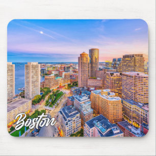 Boston Skyline, Massachusetts, Verenigde Staten Muismat