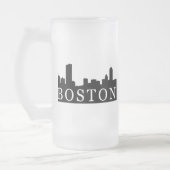 Boston Skyline Matglas Bierpul (Links)