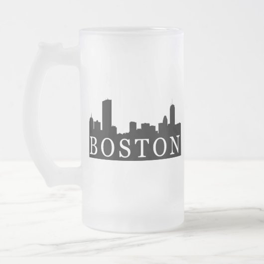 Boston Skyline Matglas Bierpul (Links)