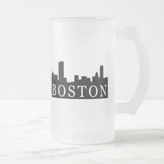 Boston Skyline Matglas Bierpul (Rechts)