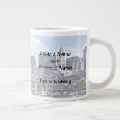 Boston Skyline met Custom House Tower Grote Koffiekop (Rechts)