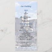Boston Skyline met Custom House Wedding Program Programmakaart (Voorkant)