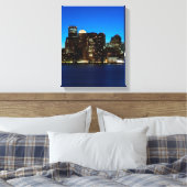 Boston skyline met maan canvas afdruk (Insitu (Slaapkamer))
